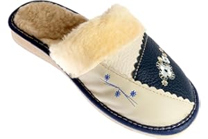 APREGGIO damskie skórzane kapcie zamknięte palce stylowe ręcznie wykonane solidne gumowe podeszwa wygodne miękkie 100% naturalny produkt