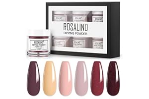 BeauFairy 6 Couleurs Dip Powder Nail Kit, Manucure professionnel Kit Ongles Poudre, pour French DIY Home Nail Salon System, #013