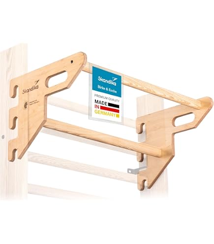 Barre De Traction Et Dips Artimex – En Hêtre Massif, Compatible Avec Murs D’escalade, Charge 130 Kg