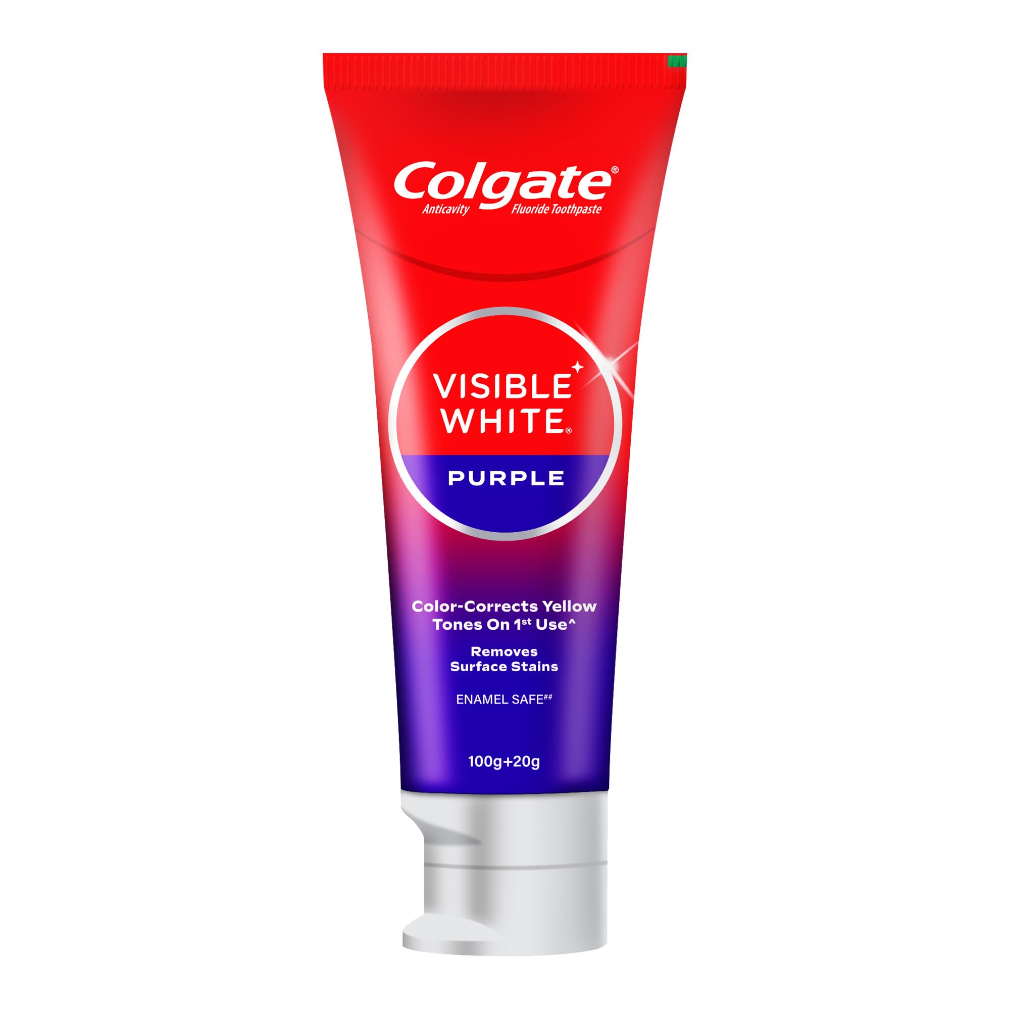 Colgate Visible White Purple Toothpaste for Teeth Whitening, Teeth Whitening Colgate Toothpaste with Fluoride, Tooth Paste He