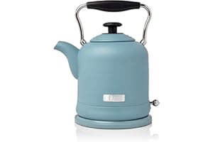 Haden Highclere Electric Kettle - 3000W Fast Boil, Cordless, 360 Base, Cup Markings - 1.5L Stainless Steel Kettle - Lightweight, Easy To Fill, Empty And Clean
