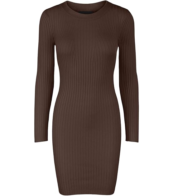 Damen Pccrista Ls O-Neck Knit Dress Noos Bc Kleid