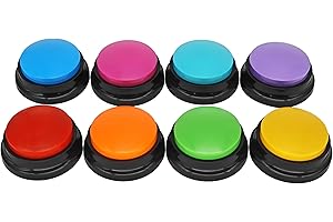 OFVENS Dog Buttons Talk Training, Dog Buttons for Communication Pet Talking Training Answer Buzzer, 30 Second Record &Playback, Funny Gift for School Study Office Home (Packs-8)