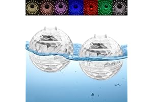 EBKCQ Lampe Piscine Solaire, 2 pièces Boule Lumineuse Piscine, 10cm Flottante Lampe Solaire Exterieur, IP68 Lumière Piscine Étanche, Boule Lumineuse Exterieure Pour Piscine, Étang, Jardin, Pelouse