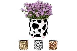 FISURA. Fisura – Cache-Pot Vache Original en céramique. Pot décoratif intérieur avec Pieds. Idéal pour Plantes Grasses, succulentes et Petites Fleurs. 13 x 12,5 cm.