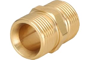 Atyhao Adaptador de pulverizador de Alta presión Latón M22 Rosca Macho métrica 14mm Conector de Manguera Acoplador Piezas de arandela de presión
