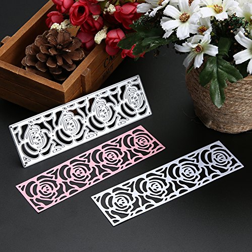 Amazingdeal365 Roserahmen Metall Form Schablonen Schneiden DIY Dekor Sammelalbum Karten Buchzeichen Lesezeichen als Geschenk für Freunde Geburtstag Kinder,Kindergarten Hobby Schule Handarbeit Unterricht usw. Ein tolles Geschenk! - 4