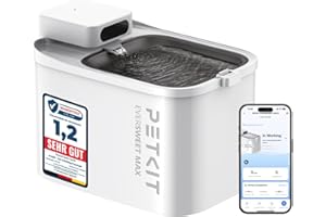 PETKIT EVERSWEET MAX Fuente para Gatos Sin Cable, con Sensor de Movimiento, Control de App, con 5000mAh Batería Recargable, 3L Bebedero Gatos Automático, Bandeja de Acero Inoxidable