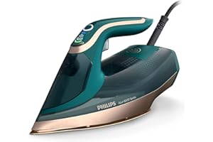 Philips Azur 8000 Series Fer à Vapeur, 3000 W, Débit de Vapeur Continu 70 g/min, Effet pressing Turbo de 240 g, Aucun risque de brûlure, Vert Opale (DST8030/70)