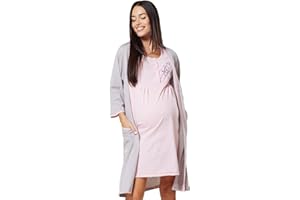 HAPPY MAMA Mujer Bata Maternidad Conjunto de camisón Trabajo 1638