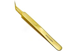 LLBA Lash Tweezer Professional Volume False Lash Application Tool | Multi Shapes & Purposes Tweezers | Non-Slip Grip Tweezers for Volume, Isolation & Classic Lashes (Gold, Abracadabra Isolation)