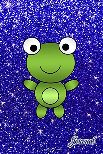 Preisvergleich Produktbild Journal: Faux blue glitter frog notebook