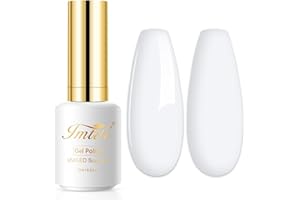 Imtiti Smalto Semipermanente Unghie Bianco, 15ml Smalti Semipermanenti Per Unghie Bianco Latte UV Led Soak Off Smalto Gel Unghie UV Naturale Gel Nail Polish Per Uso Professionale e Domestico