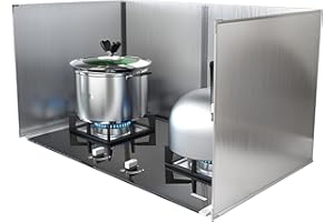 TAUZVEOK Plaque Anti-Projections De Cuisson Protege Mur Cuisine Protection Anti-Éclaboussures D'huile Pliable Facile À Nettoyer Ustensiles De Cuisine Outil De Cuisson,4 côtés,50 * 45 * 80cm