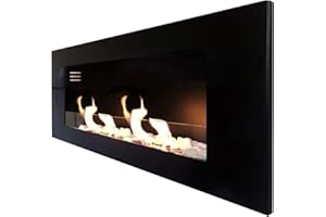 Kaminbau Mierzwa - Chimenea de etanol modelo TCP, incluye juego de piedras decorativas, latas de combustible, cristal de seguridad y extintor de acero inoxidable, color a elegir