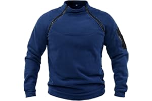 GÉNÉRIQUE Hommes Tactique Armée Polaire Pull Veste Militaire Athlétique Sport Haut Chaud Zippé Sweatshirt sans Capuche Coupe-Vent Chandails Travail Loisir