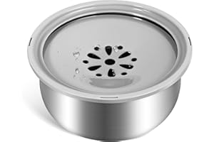 SCHITEC Miska na wodę dla psa ze stali nierdzewnej bez rozlania miska dla psa duża pojemność powolny podajnik wody, odporna na rozlanie miska dla psa, dozownik wody dla zwierząt domowych, do pojazdu, do