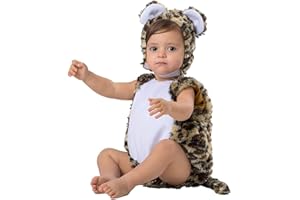 Dress Up America Traje de leopardo para bebés - Bebé animal de Vestir - Traje infantil leopardo de la burbuja y el sombrero