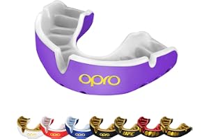 OPRO guldnivå sport tandskydd, premium passform (lila/pärla) vuxen och barn