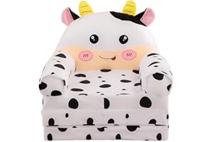 GENERISCH Divano pieghevole per bambini, poltrona reclinabile, divano pieghevole 2 in 1, per bambini, grazioso divano a cartone animato, senza imbottitura o imbottitura (bianco, 120 x 55 x 20 cm)