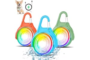 Clemas Pendentif Lumineux Chie, ot de 3 lampes de sécurité LED pour collier de chien, Pet Collier Pendentif Lumineux, Collier de Chien Lumière, LED Pendentif, 5 modes d'éclairage pour chien