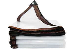 MYXKHYLL Przezroczysta plandeka z oczkami, 2,5 x 5 m, wodoszczelna, do użytku na zewnątrz, plandeka tarasowa PCW, plandeka ochronna na meble ogrodowe, rośliny, do szklarni