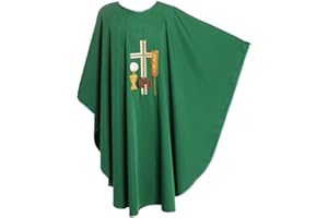 BLESSUME Masse Célébrant Chasuble Brodé Vêtements (Style#3)