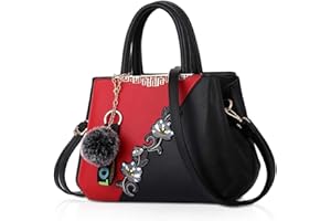 NICOLE & DORIS Bolsos de mujer Bolsos de moda Bolso estampado de flores Bolsos de mano bolsos de hombro Noir