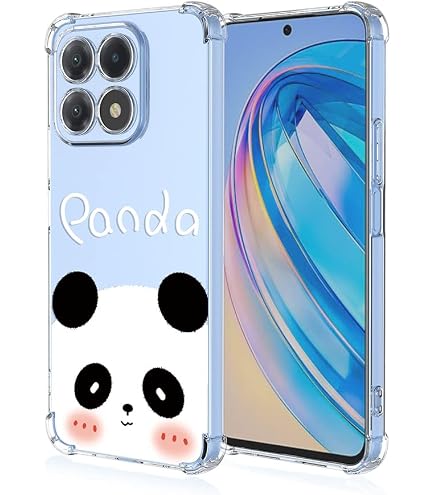 Custodia EASSGU Per HONOR 70 5G – Cover In Silicone TPU Trasparente Con Motivo Dipinto Panda – Protezione Antiurto Morbida E Lavabile