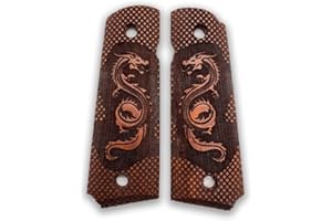 Zib Grips, 1911-Griffe, Dragon-Griffe, 1911-Zubehör, 1911 Ambi Safety Cut-Griffe, 1911 Full Size, für Ruger, Colt, Kimber, Taurus, Remington und weitgehend passend für 1911-Modelle