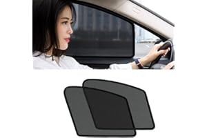 MBROS Voiture Vitres LatéRales Pare-Soleil pour Tesla Model Y2020 2021 2022 2023-, Magnétique Avant Et ArrièRe Pare-Soleil De LatéRales Maille Vitres DéFendre UV Accessories,2 Front