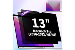 ANTOGOO V 2 Stück Sichtschutz Kompatibel mit MacBook Pro 13 Zoll Displayschutzfolie (2016, 2017, 2018, 2019, 2020, 2021, 2022, M1, M2), Laptop Sichtschutz Matt Anti-Blaulicht-Blendfilter