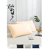 Vionel Home Pamuklu 2'li Kapaklı Yastık Kılıfı 50x70 cm - Yumuşak ve Nefes Alabilir (Bej)