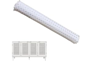 TAOZHUGONG Vienna, intreccio antimuffa, larghezza in rattan, PE impermeabile, per la riparazione di sedie in rattan intrecciato a nido d'ape per progetti fai da te (200 x 35 cm, bianco)