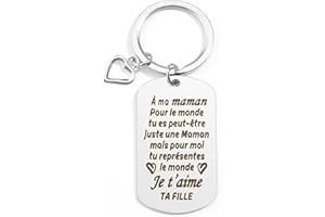 BOMEON Cadeau Fete des Meres Cadeau Personnalisé Porte Clef Maman Paques Noel Saint Valentin Idee de Retraite Anniversaire Du Nouvel An Cadeaux Pour Maman Cadeau Fête des Mères Rremerciement des Filles