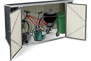 IDMarket - Abri de Jardin en métal verrouillable Multi-Rangement pour Stockage vélos, Outils, poubelles