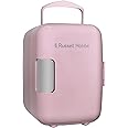 Russell Hobbs 4L/6 Can Portable Mini Cooler & Warmer for Drinks, Cosmetics/Makeup/Skincare, AC/DC Power, Retro Style, Pink, For Bedroom, Home, Caravan, Car RH4CLR1001P