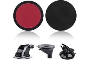 CRRYNUO Klebe-Befestigungsplatten fürs Armaturenbrett, 2 Stück 80mm Montageplatte für Saugnapf Unterlage Platte,Kreisförmige Doppelseitige Pads Gule für Windschutzscheibe,3M für Autohalterung Dashcam GPS