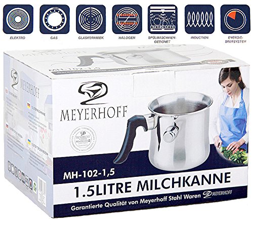 Edelstahl Milchtopf 1,5 Liter Kochtopf Simmertopf MEYERHOFF Induktion.. - 2
