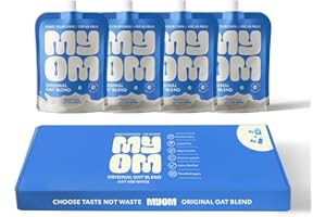 MYOM - Oat Drink - Makes 4 Litres -Vegan Plant Based Oat Drink with Vitamin D3, Vitamin B12 and Iodine - Low Sugar, Great Taste Oat Drink - Dairy Free Plant-Based Milk - 4 x 130g