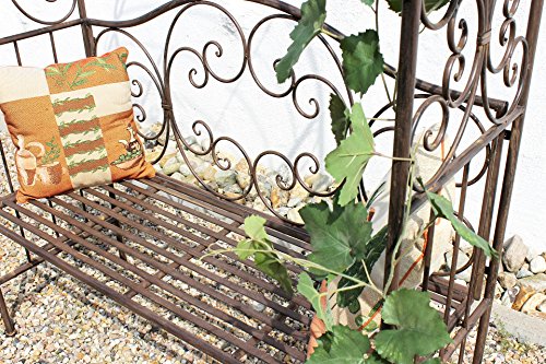 DanDiBo Rosenbogen mit Bank 120852 aus Metall 250 cm Gartenbank Spalier Pergola Kletterhilfe - 3