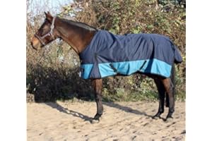 jw reitsport Winterdecke 600denier 100gr Navy aquamarin 145cm