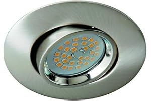 CristalRecord Terra - Foco empotrable, basculante 30°, color níquel