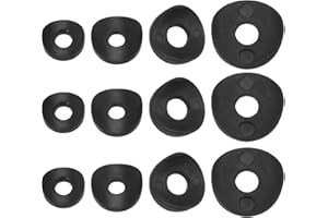 SG Store 100 szt. tulei dystansowych okrągłych podkładek do rur M6 M8 czarne plastikowe zakrzywione podkładki plastikowe tuleje dystansowe okrągłe uszczelki rurowe do stóp mebli