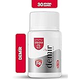 Erbatab Demir Bisglisinat 16 mg 30 Bitkisel Kaps&uuml;l - Mide Dostu Demir Takviyesi, Vcaps Vegan Kaps&uuml;l Teknolojisi, Nanoenkaps&uuml;l