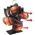 tsendi 4 Blades Log Burner Fan, Wood Stove Fan for Log Burner Fireplace, Silent Operation, Eco Friendly, Heat Circulation, Heat Powered Stove Fan for Fireplace/Room/Home