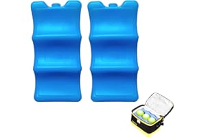 Vulevirtue 2 pièces Éléments de Refroidissement,Blocs réfrigérants,Réutilisable pour Glacière et Sac Isotherme, 600 ML, pour Sac Isotherme,glacière,boîtes à Lunch,Camping, Plage(Bleu)