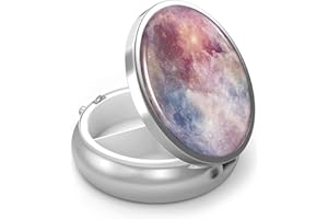 HEIGUDAN Portable Pill Box Moisture Proof Pocket Pill Organizer Dispenser Cute Compact Nice Tablet box Travel Daily Pill Case Store Vitamins Medicines Fish Oil Pill Boxes With Compartments (PINK)