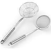 5.5" Large Stainless Steel Mesh Skimmer (Spider Strainer) | Dishwashers; Kitchen tools with mesh filter; Kitchen Skimmer for
