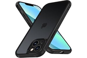 ‎IVOLER ivoler Etui na iPhone'a 13 6,1 cala, pełna ochrona aparatu, standard wojskowy, odporne na wstrząsy etui na telefon komórkowy, matowe, półprzezroczyste etui na tył telefonu komórkowego (czarne)